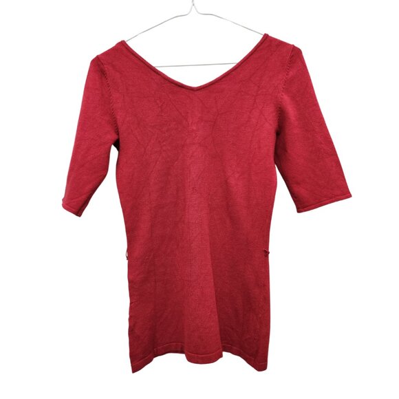Le Chateau Red V-Front & Back Sweater - Picture 3 of 5